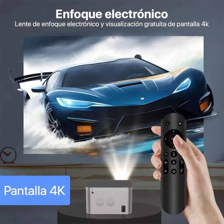 Proyector HY350 1080p claramente visible resolución 4K