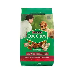 DOG CHOW - ADULTOS MEDIANOS Y GRANDES EXTRA LIFE 3 KG