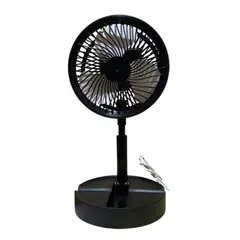 GENERICO - Ventilador portátil de escritorio con conexión USB - Negro