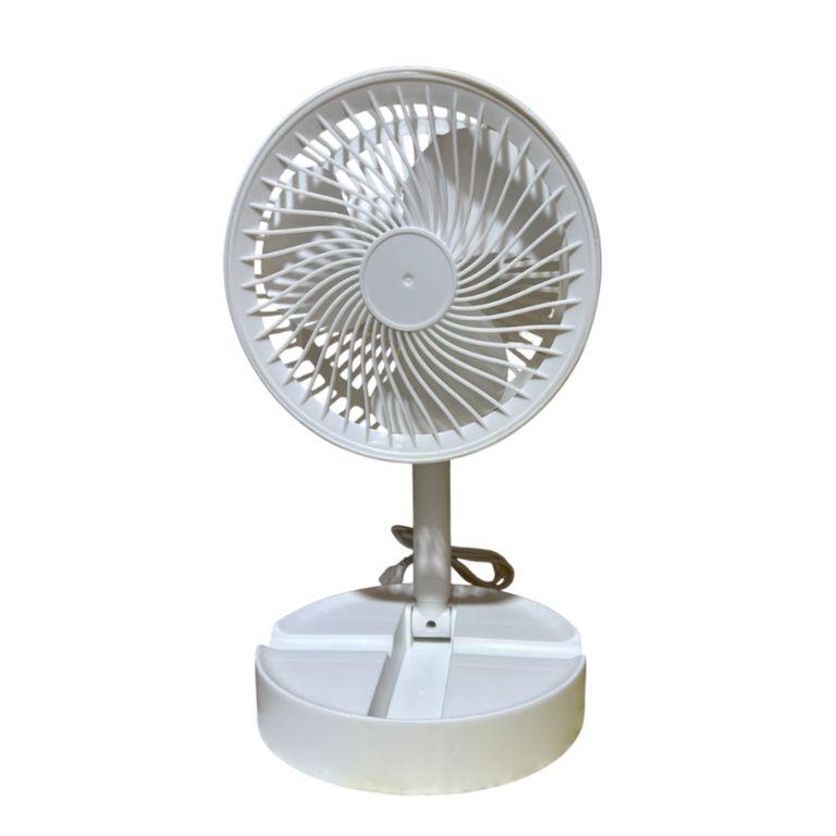 Ventilador portátil blanco de escritorio con conexión USB