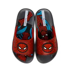 MARVEL - Sandalias Deluxe Spiderman Plata Rojo Niño