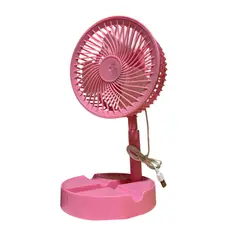 GENERICO - Ventilador portátil rosa de escritorio con conexión USB