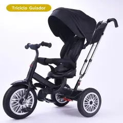 GENERICO - Triciclo Guiador Giratorio «Fort» para Niños color Negro