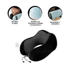 RYBIU IMPORT - Almohadin Portatil de Color Negro Y+Post-it Adhesivos