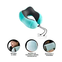 GENERICO - Almohada Moderna de Color Celeste Y+Regalo Agendita