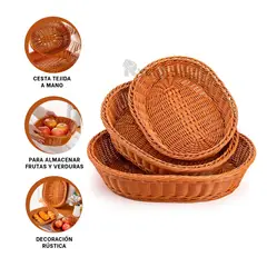 GENERICO - Canasta Amplia de Medida 40x30x7 Y+Regalo Agendita