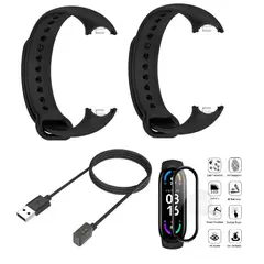 GENERICO - Cargador + mica + 2 correas para Xiaomi Mi Band 8, 9, 10