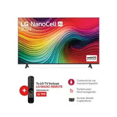 LG - TELEVISOR NANOCELL UHD 4K 50 SMART TV CON THINQ AI 50NANO80TSA 2024