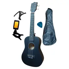 GENERICO - PACK DE UKELELE CONCIERTO COLOR NEGRO