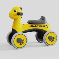 GENERICO - CORREPASILLO MODELO DINO CON MÚSICA Y LUCES AMARILLO