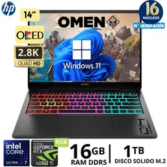 Laptop Omen Gaming 14-FB0001LA CORE ULTRA 7- 155H, 14""OLED, Ram 16Gb, SSD 1Tb, Windows 11