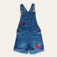 TAIS PRINCESS - Jumper short en jeans graduable bordado fruta