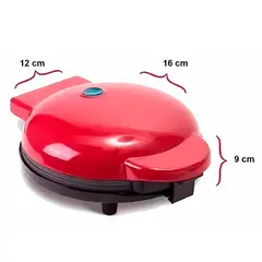 GENERICO - Mini Waflera Eléctrica Antiadherente Portátil Redonda