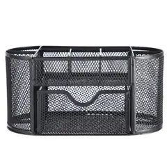 GENERICO - Organizador metálico de escritorio negro