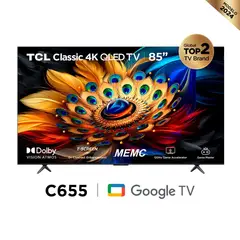 TCL - Televisor 85 Pulg. QLED Smart Google TV UHD 4K 85C655