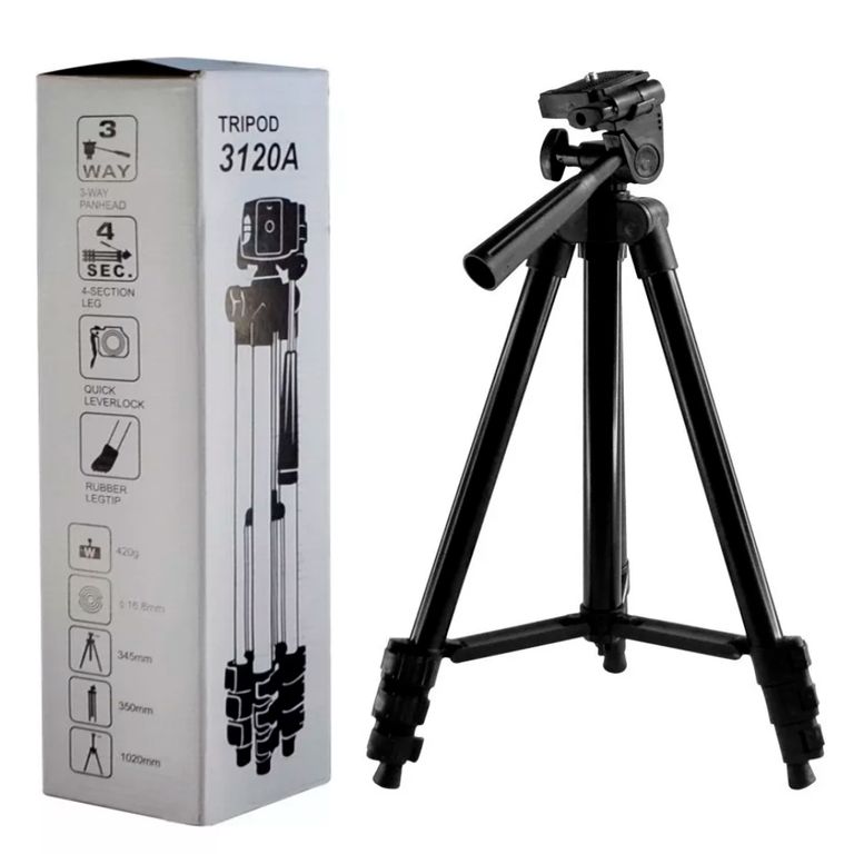 Trípode 102cm + Soporte para Camara Go Pro Telefono Base Portatil