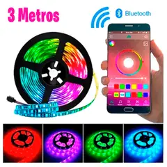 SEISA - Cinta Tira Led Rgb 5050 3 metros Aplicacion Luz Multicolor Decoration
