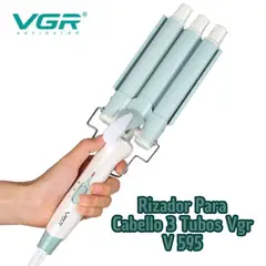 GENERICO - Pinza Rizadora Para Cabello 3 Tubos Vgr V595