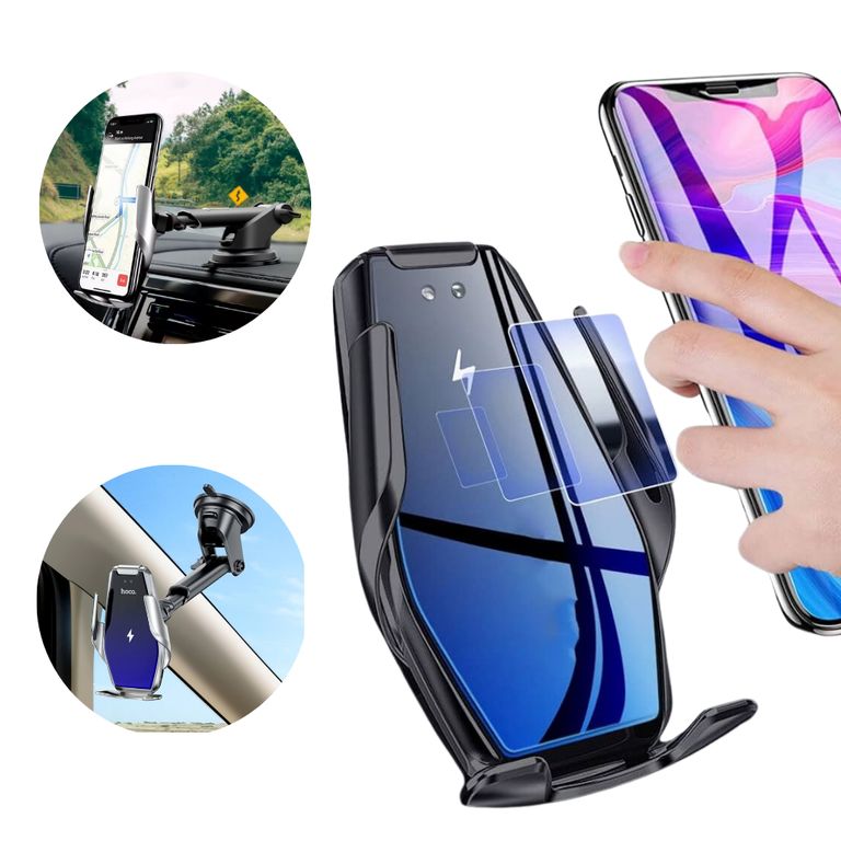 HOLDER CARGADOR INALAMBRICO 15W CARGA RAPIDA