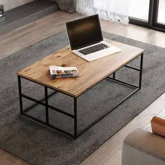 TU MESITA - Mesa de Centro Industrial Yidda2 color Roble