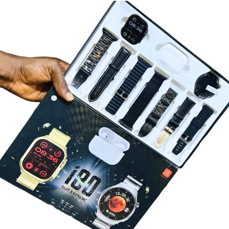 Reloj Smartwatch i80 Pack 10 en 1 - Negro