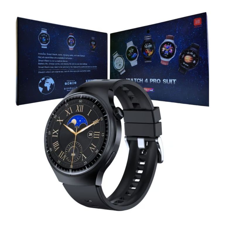 Reloj Smartwatch 4 Pro Suit/ 7 en 1 - Negro