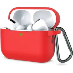 GENERICO - Funda Case Protector de Silicona para Airpods PRO - ROJO