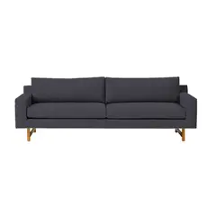 HOGAR & SPACIOS - HYS SOFA 3 CUERPOS SAGITARIO GRIS OSCURO