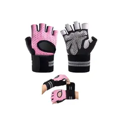 ARGYMPRO - Guante Deportivo Con Muñequera Transpirable gimnasio Pink TS