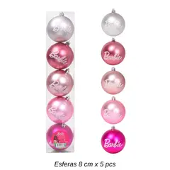 BARBIE - Set de Esferas de Navidad x 5 pcs Mod.1
