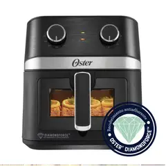 OSTER - Freidora de Aire ManualDiamondForce Ventana y Luz Interna 6L de Capacidad CKSTAF60WMDF