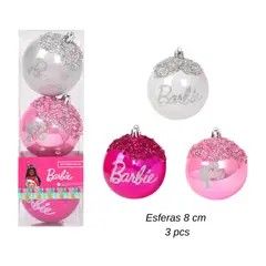 BARBIE - Set de Esferas de Navidad x 3 pcs Mod.5
