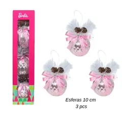 BARBIE - Set de Esferas de Navidad x 3 pcs Mod.10