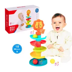 HUANGER - Torre de Pelotas Sonajeros de 5 Niveles para Bebés - León