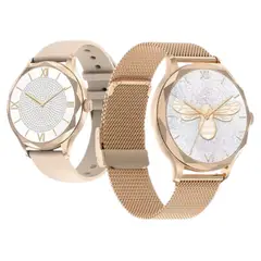 GENERICO - Smartwatch DTS Diamond Pantalla Amoled Doble correa - Gold