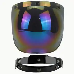GENERICO - Visor Burbuja Tornasol Para Casco Chopper
