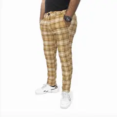 DM DEXMEN - Pantalón Dexmen Gales Cuadros Camel