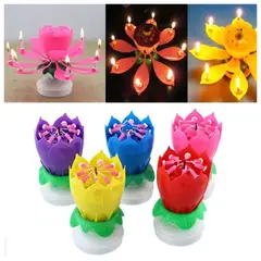 GENERICO - Vela Musical Diseño Flor Cumpleaños