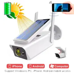 GENERICO - Cámara De Vigilancia Solar Exterior 1080p Recargable Visión Nocturna