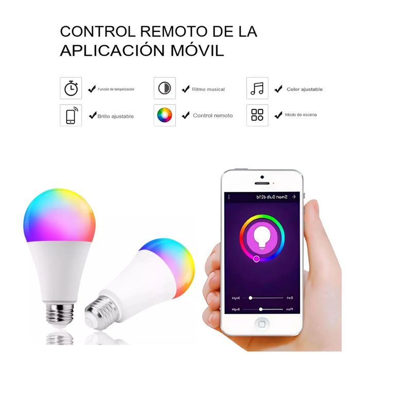 Foco RGB Smart Inteligente WiFi Alexa y Google 9W