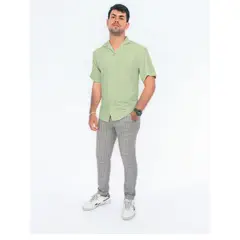 DM DEXMEN - Camisa Dexmen Seda Star Verde Olivo