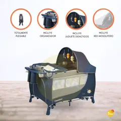 CARESTINO - Cuna Corral Plegable para Bebé «MARSELLA» Blue