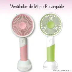 GENERICO - Mini Ventilador Portátil Recargable - con Soporte