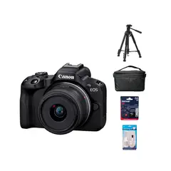 CANON - Camara EOS R50 + RF 18-45mm IS STM + Kit Deluxe