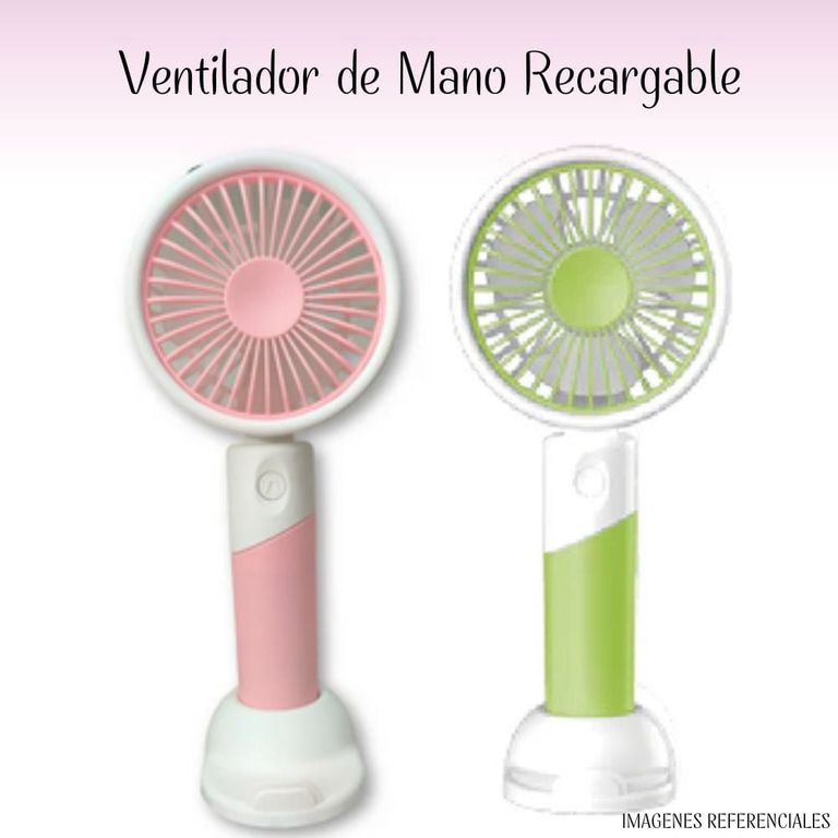 Mini Ventilador Portátil Recargable - con Soporte