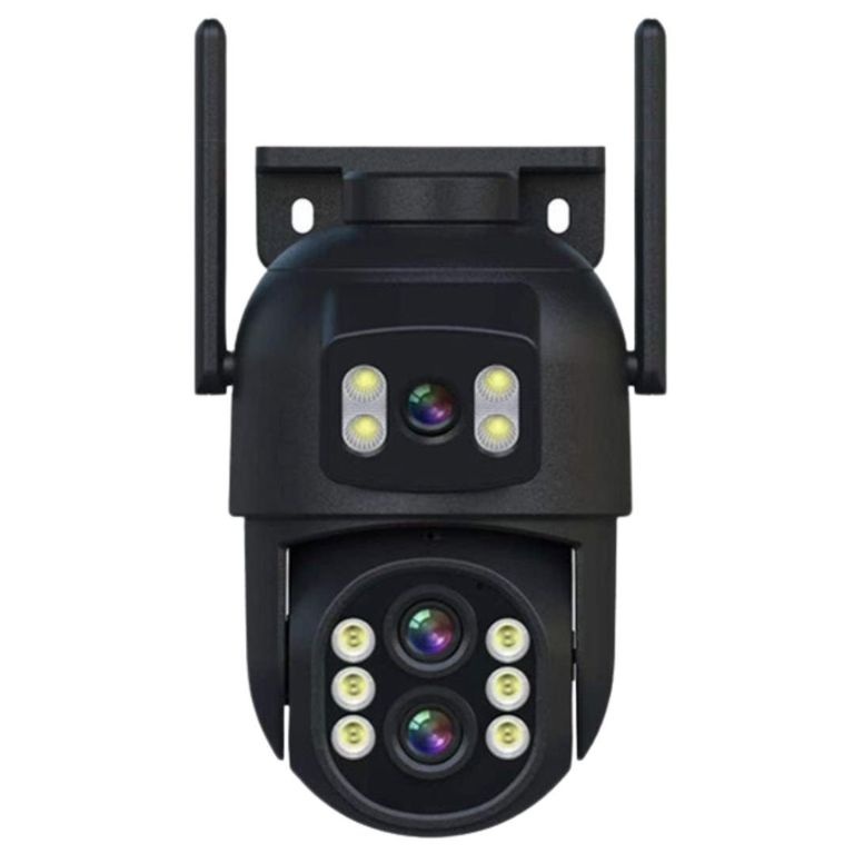 Cámara de Seguridad IP Full HD 360° WiFi Doble Lente Zoom 10x IPCSY9 Negro