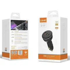LDNIO - C102 CARGADOR DE COCHE USB C NEGRO 100w