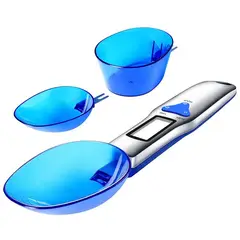 JPSYSTEMS - Balanza digital portátil gramera tipo cuchara 500g + 3 recipientes