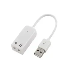 OEM - Adaptador USB 2.0 a Jack 3.5 mm Audio, Parlante y Micrófono