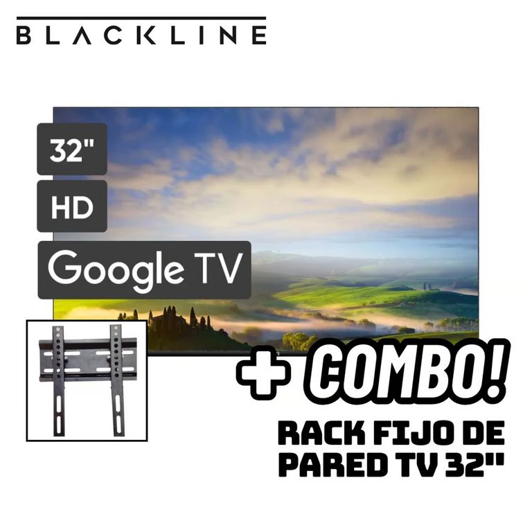 TELEVISOR 32 SMART TV GOOGLE TV HD LED - TV32HEG5F4PE + RACK FIJO